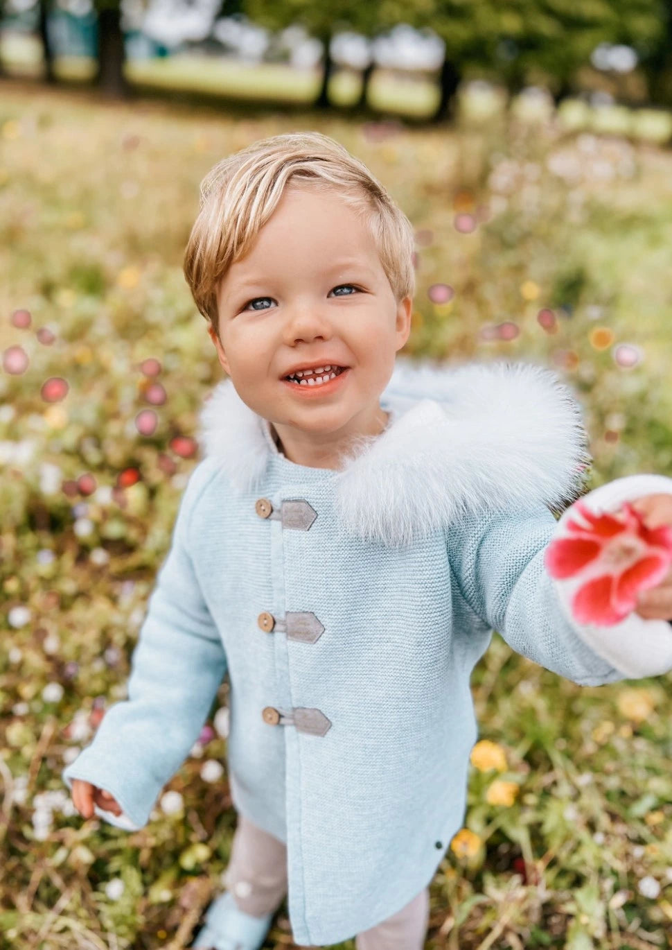 tors childrens wear sky faux fur hooded coat by spanish brand martin aranda