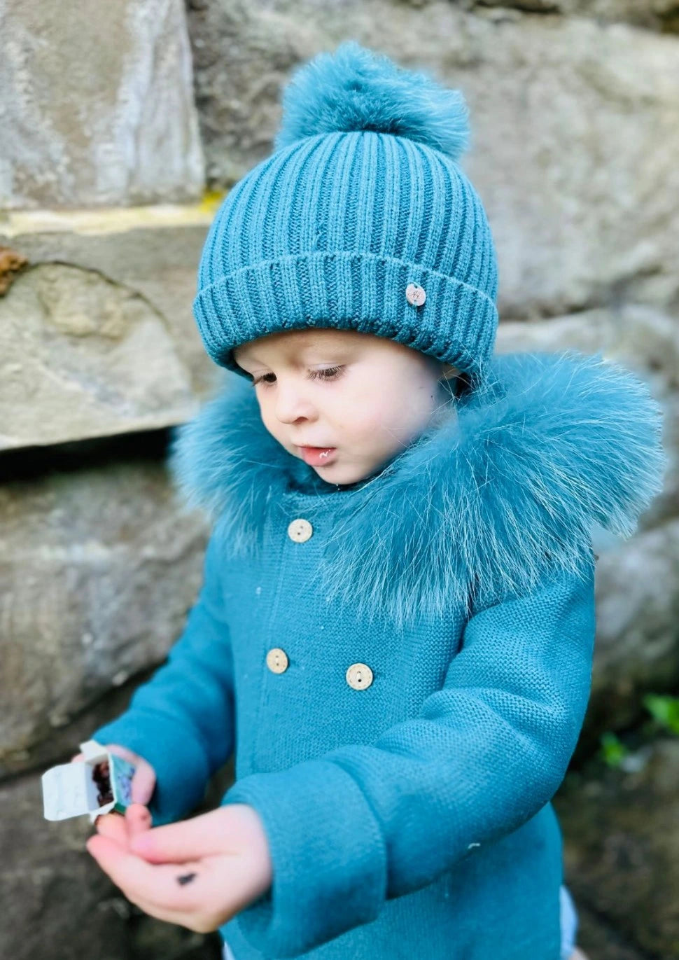 green martin aranda faux fur hooded coat from tors childrens wear