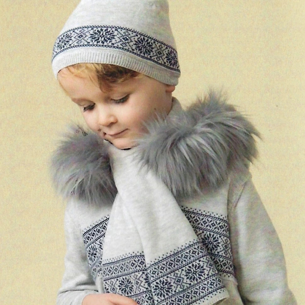 grey fur hooded romper by caramelo kids available from tors childrens wear