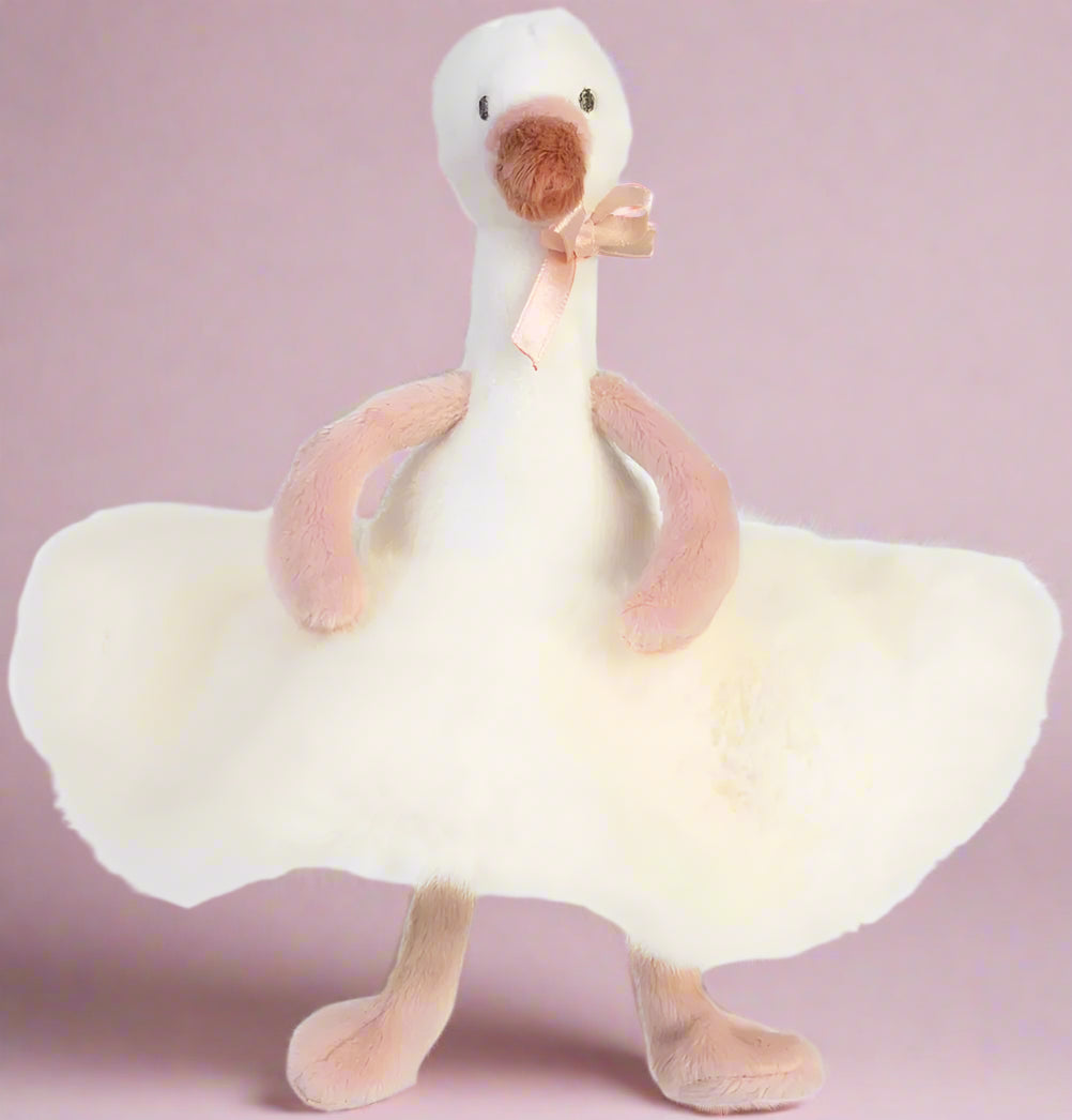 happy horse swan swizzle 18cm plush toy