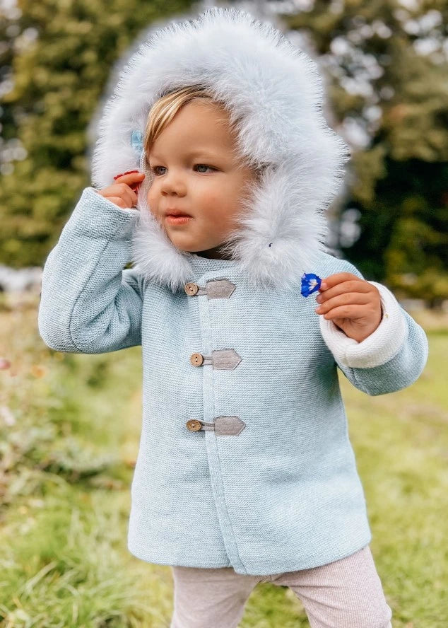 martin aranda sky faux fur hooded coat available from tors childrens wear