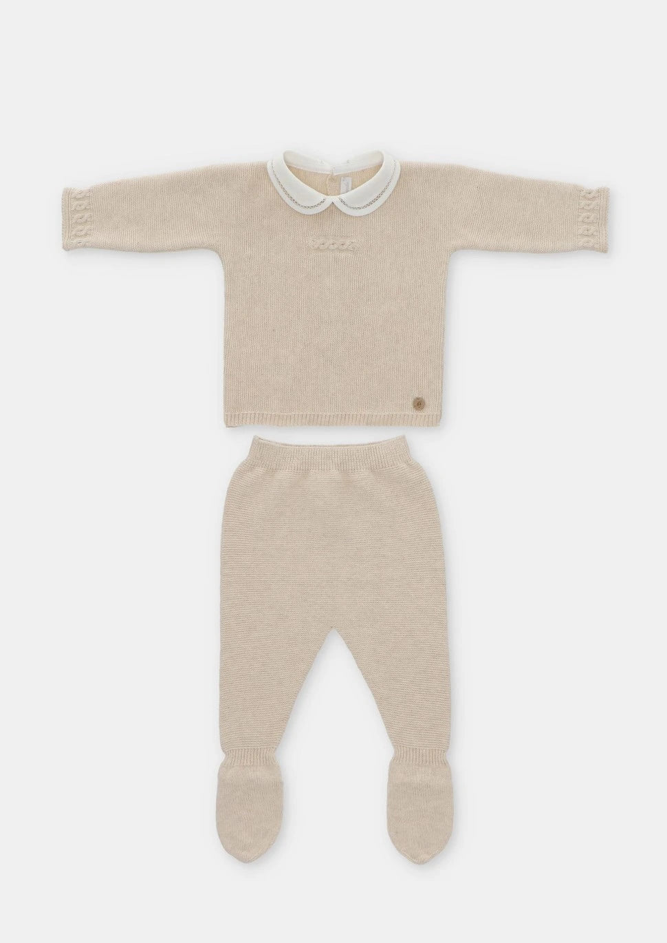 martin aranda "Mateo" Beige Knit Boys Set