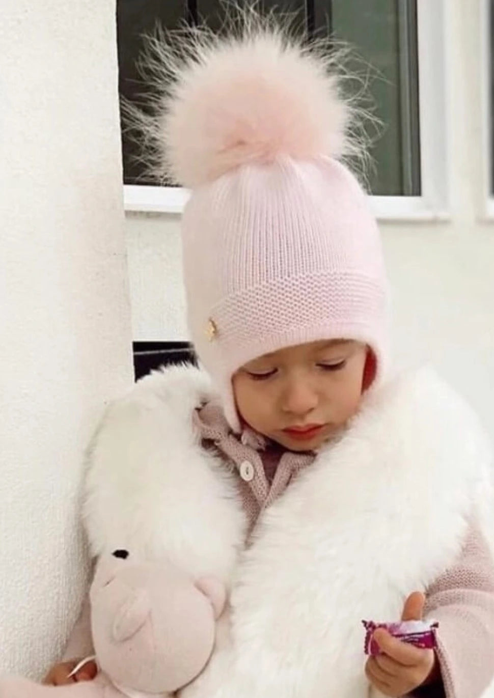 pink aviator hat by petit maison kids