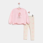 pink girls dancer top and leggings set 