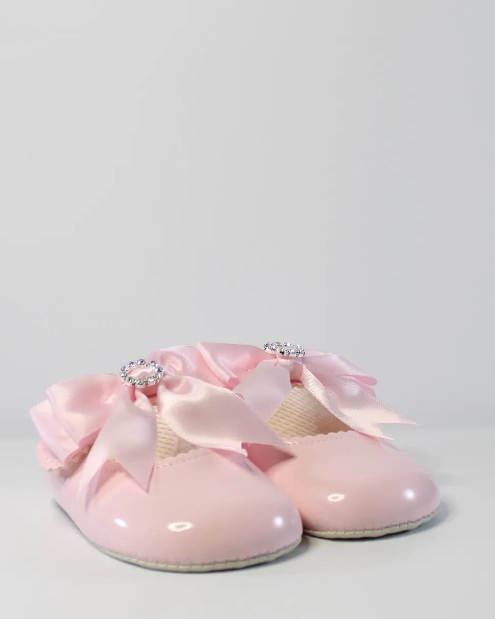 Pink Diamante Bowed Shoes by baypods