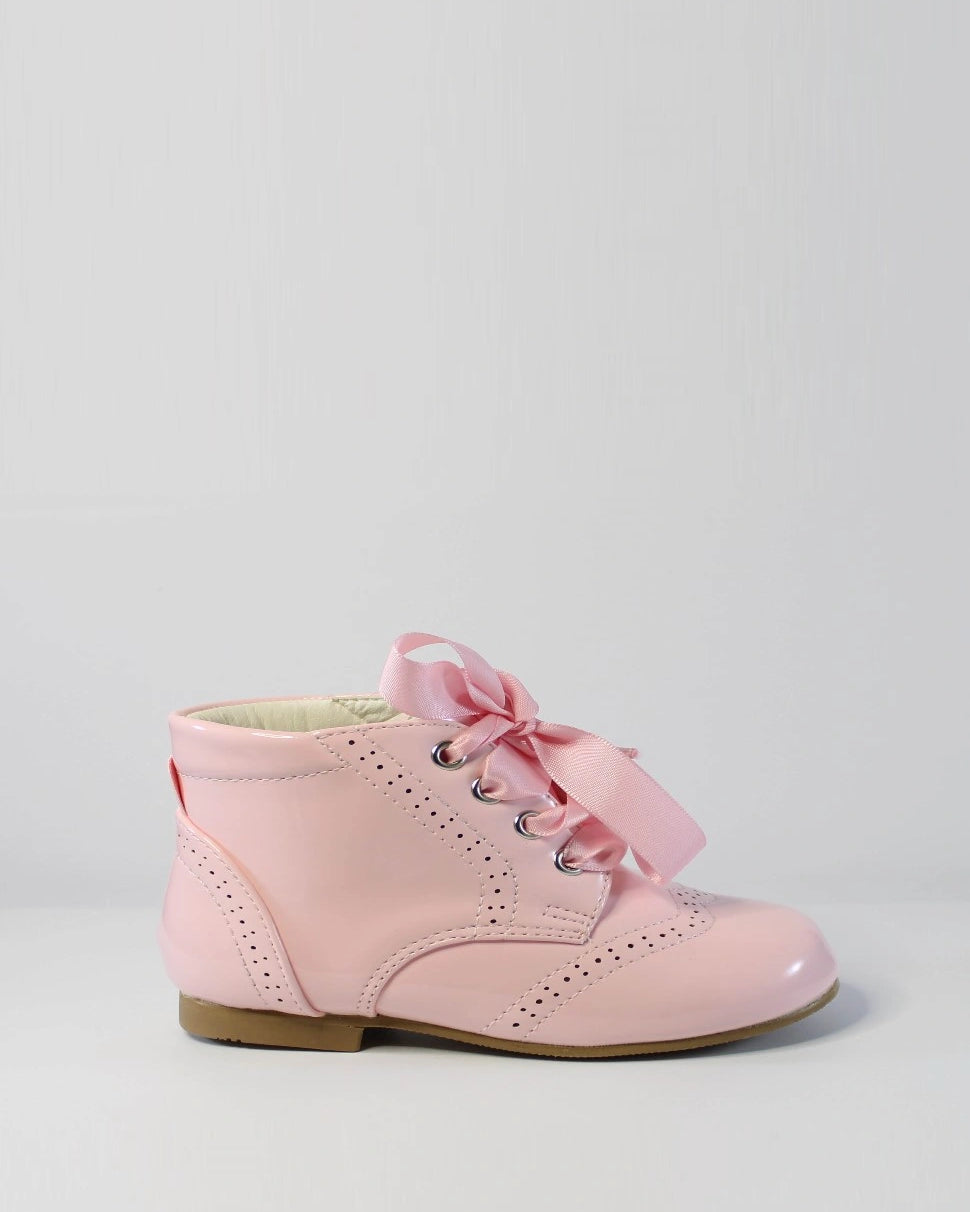 girls Pink Sevva Patent Boots