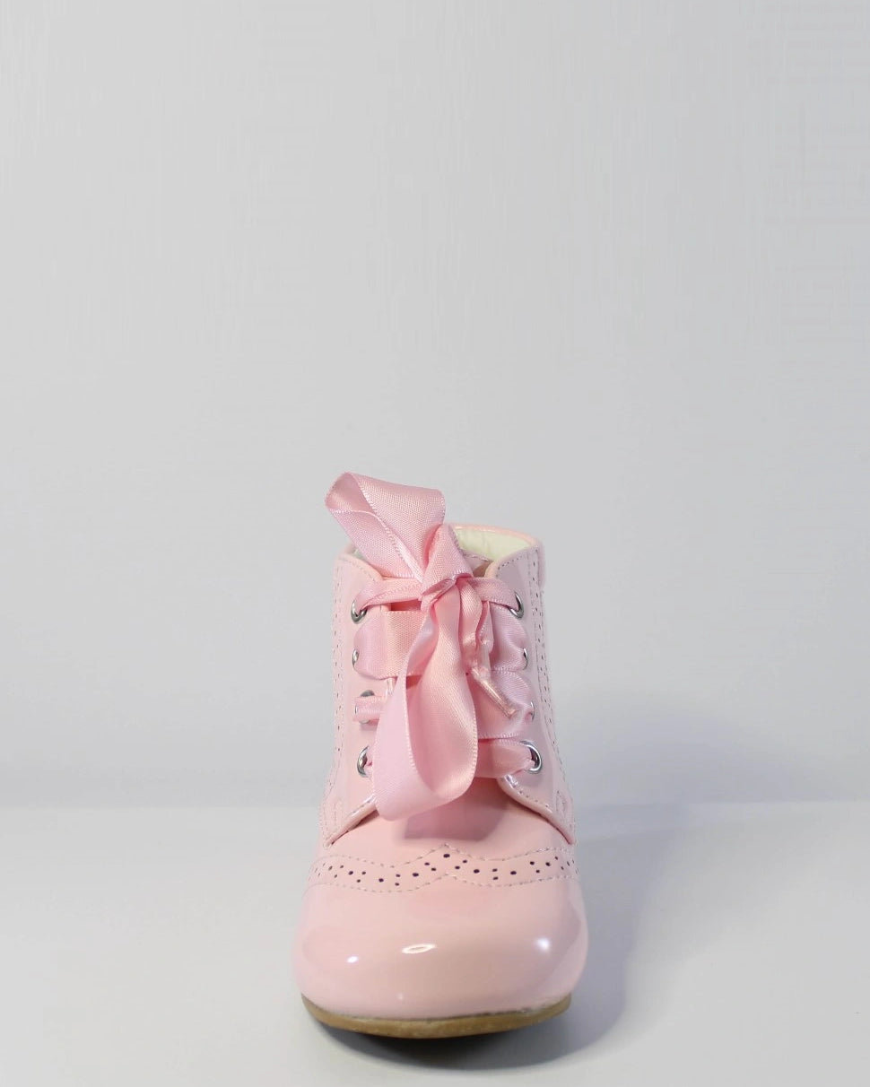 Pink Sevva Patent Boots from tors childrens wear