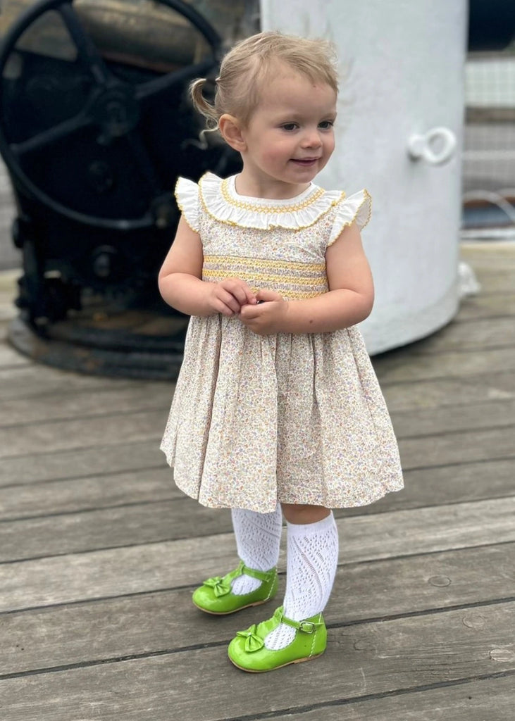 tors childrens wear brand rep prim modelling sardon ss23 sunset dress