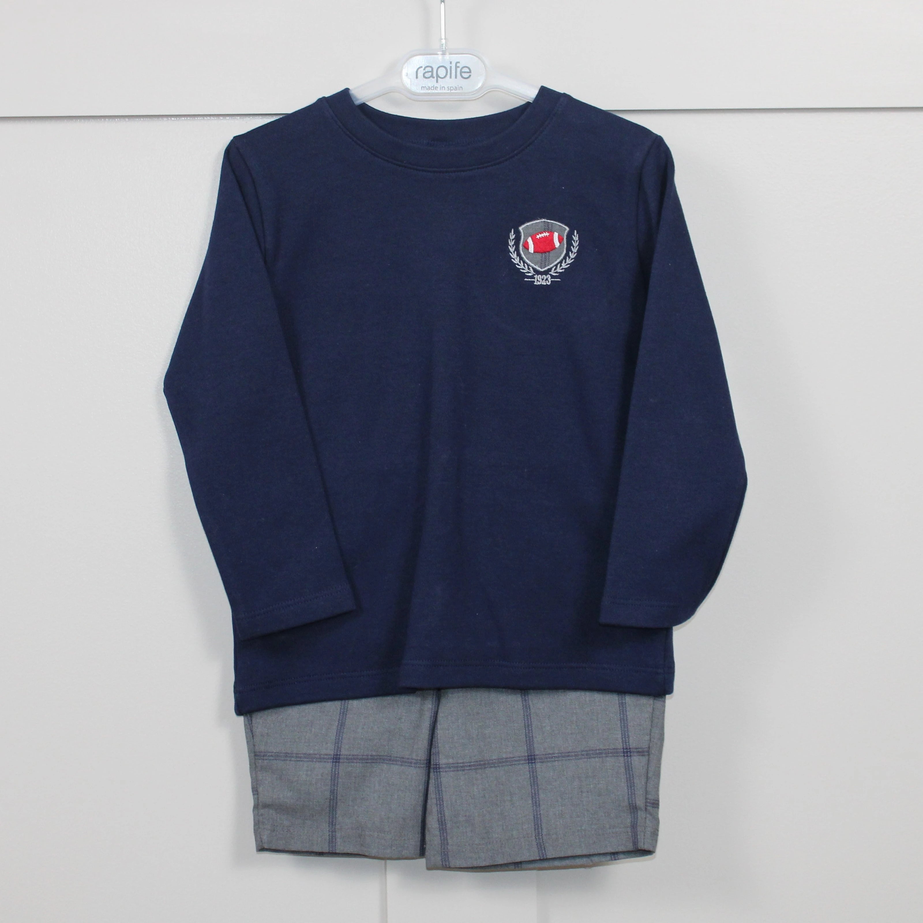 rapife navy jumper and shorts set 