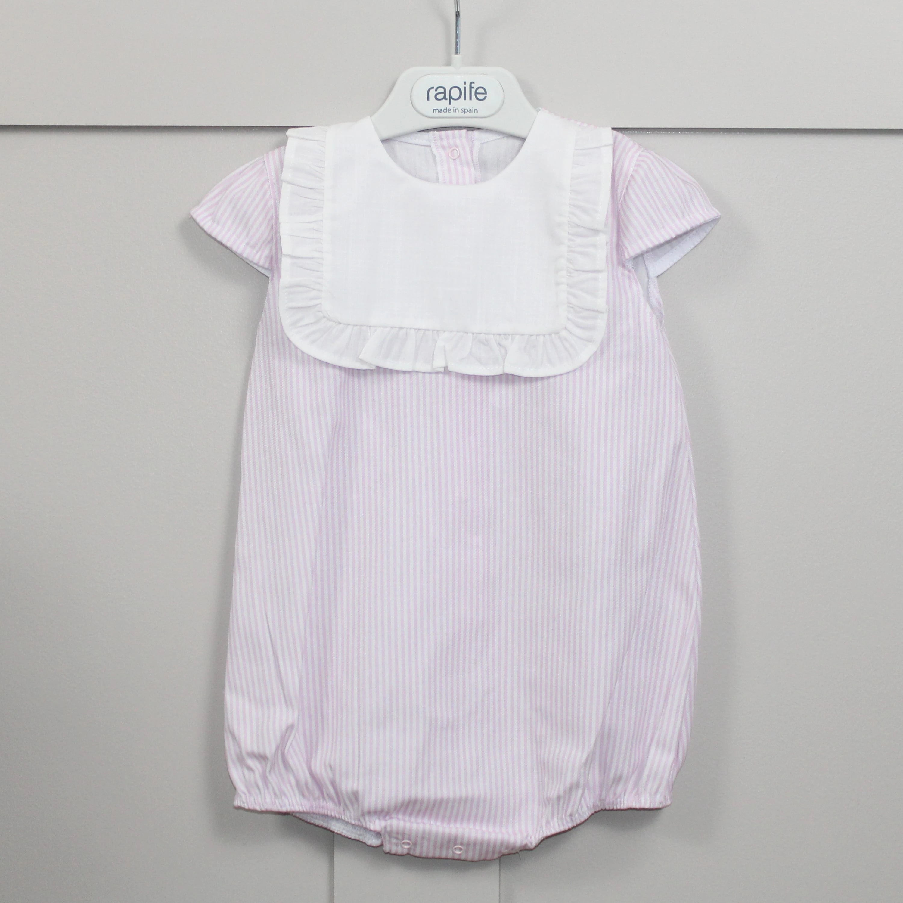 rapife girls pink bibbed romper