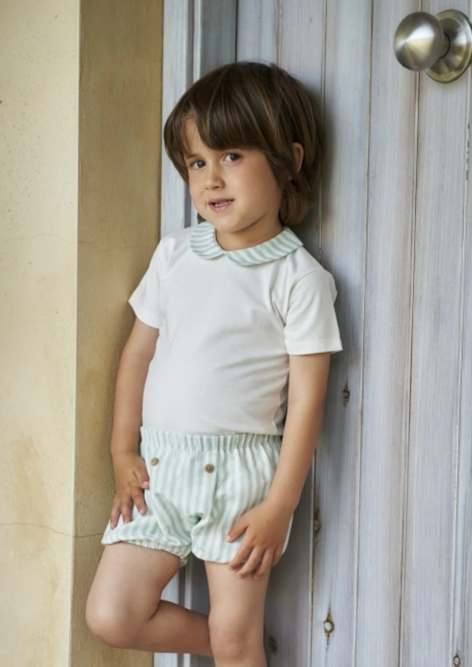 rapife mint stripe bodysuit and shorts set