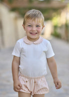 rapife orange stripe bodysuit and shorts set