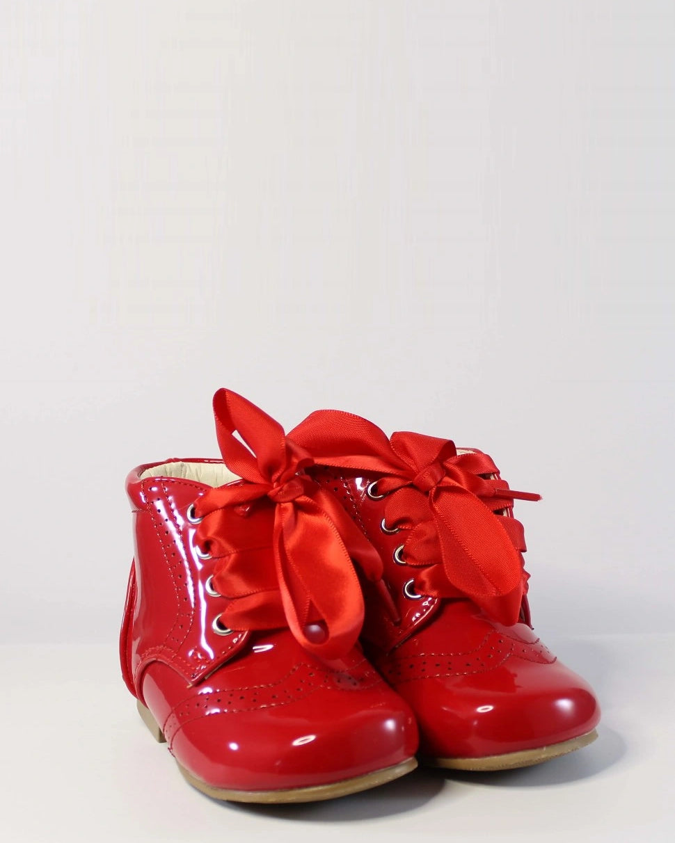 girls Red Sevva Patent Boots