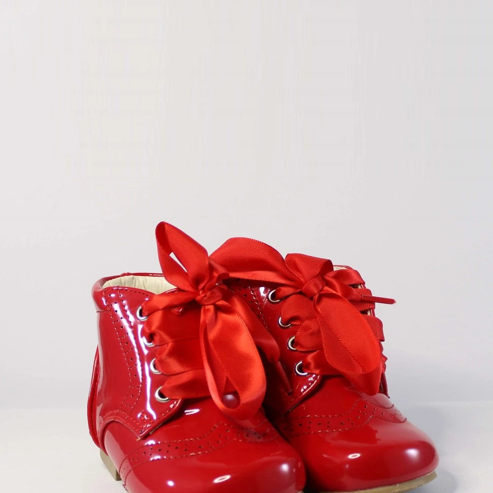 girls Red Sevva Patent Boots