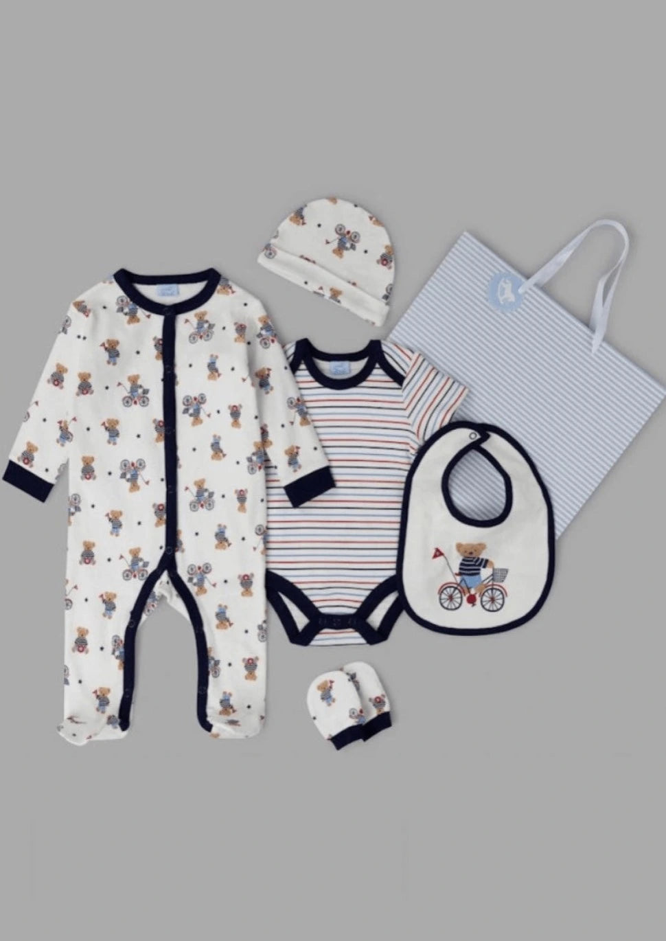 rock a bye baby 5 piece gift set for boys 