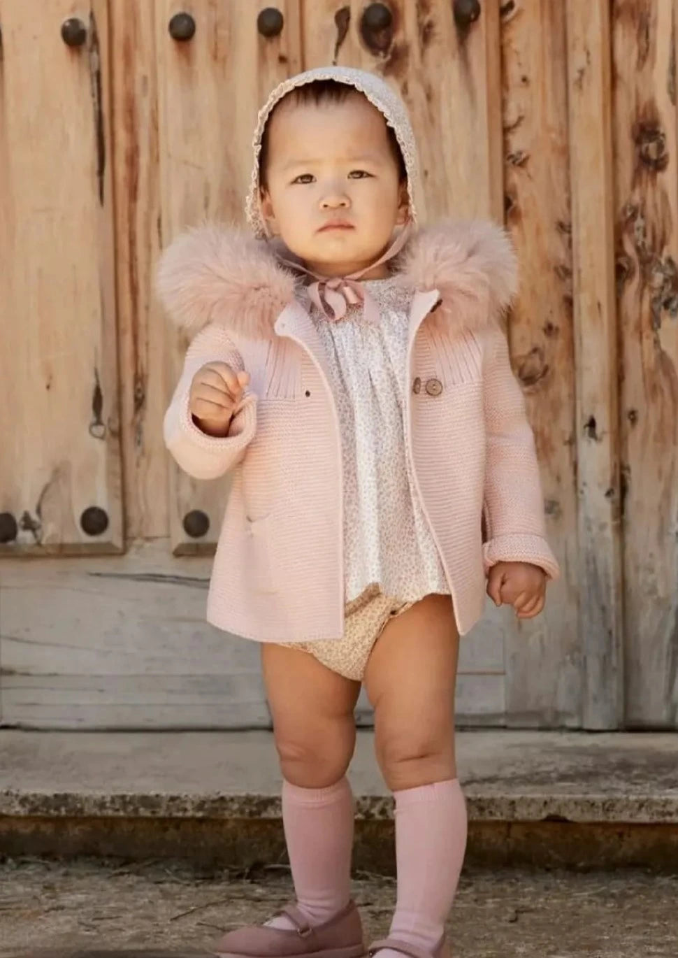 Serenity Pink Faux Fur Hooded Coat Tor s Children s Wear