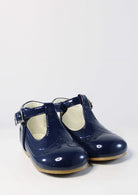 boys navy patent shoes by sevva