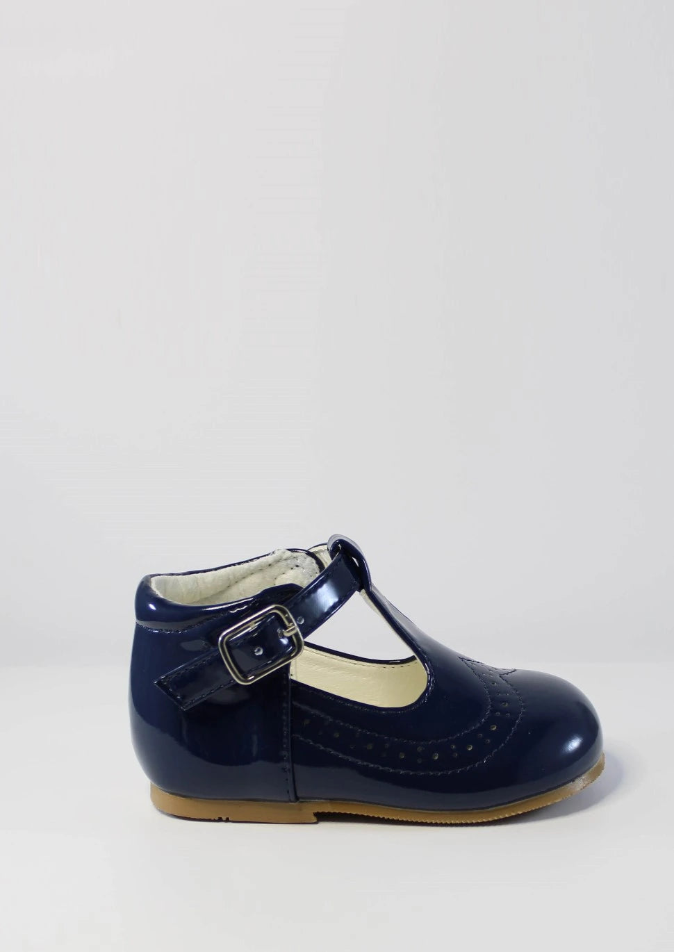 sevva navy patent boys shoes