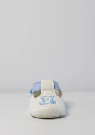 sky and white baypod shoes with cute teddy motif