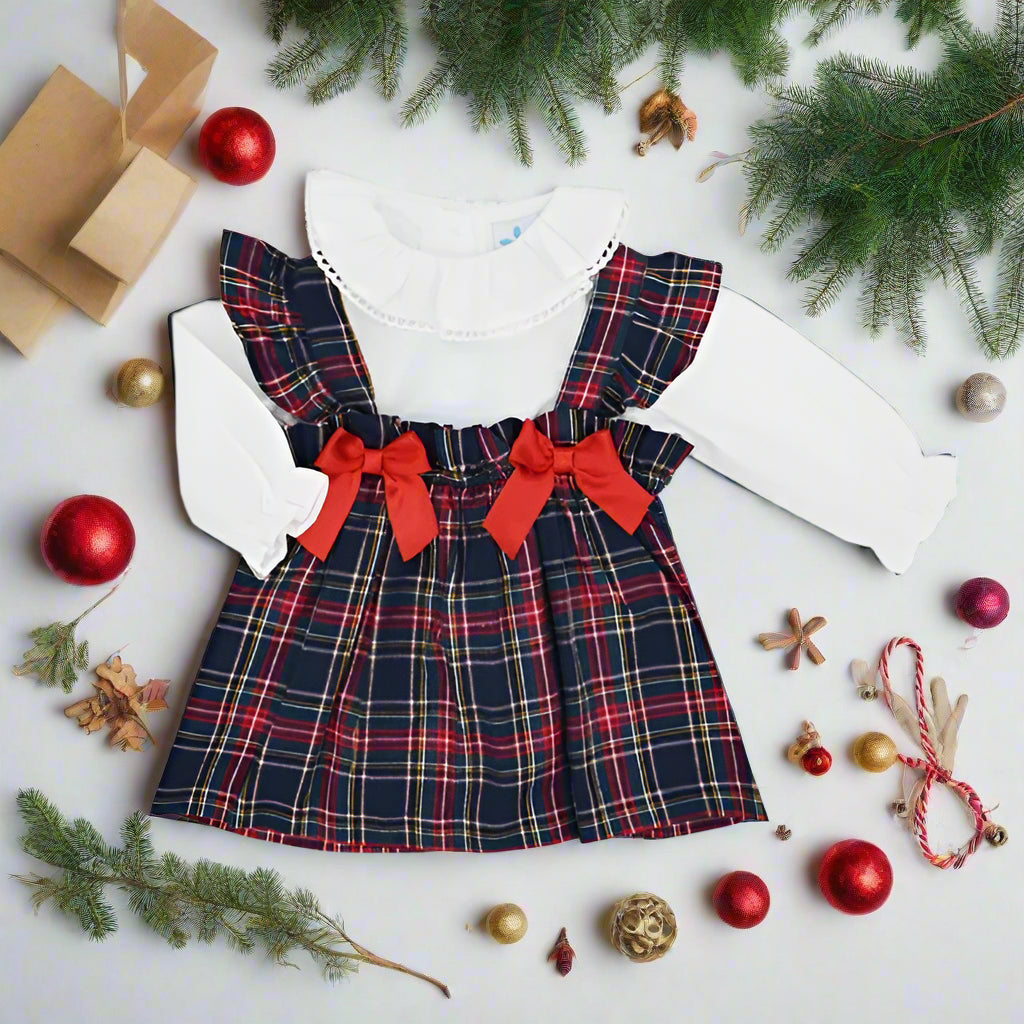 tartan dress and blouse set by sardon