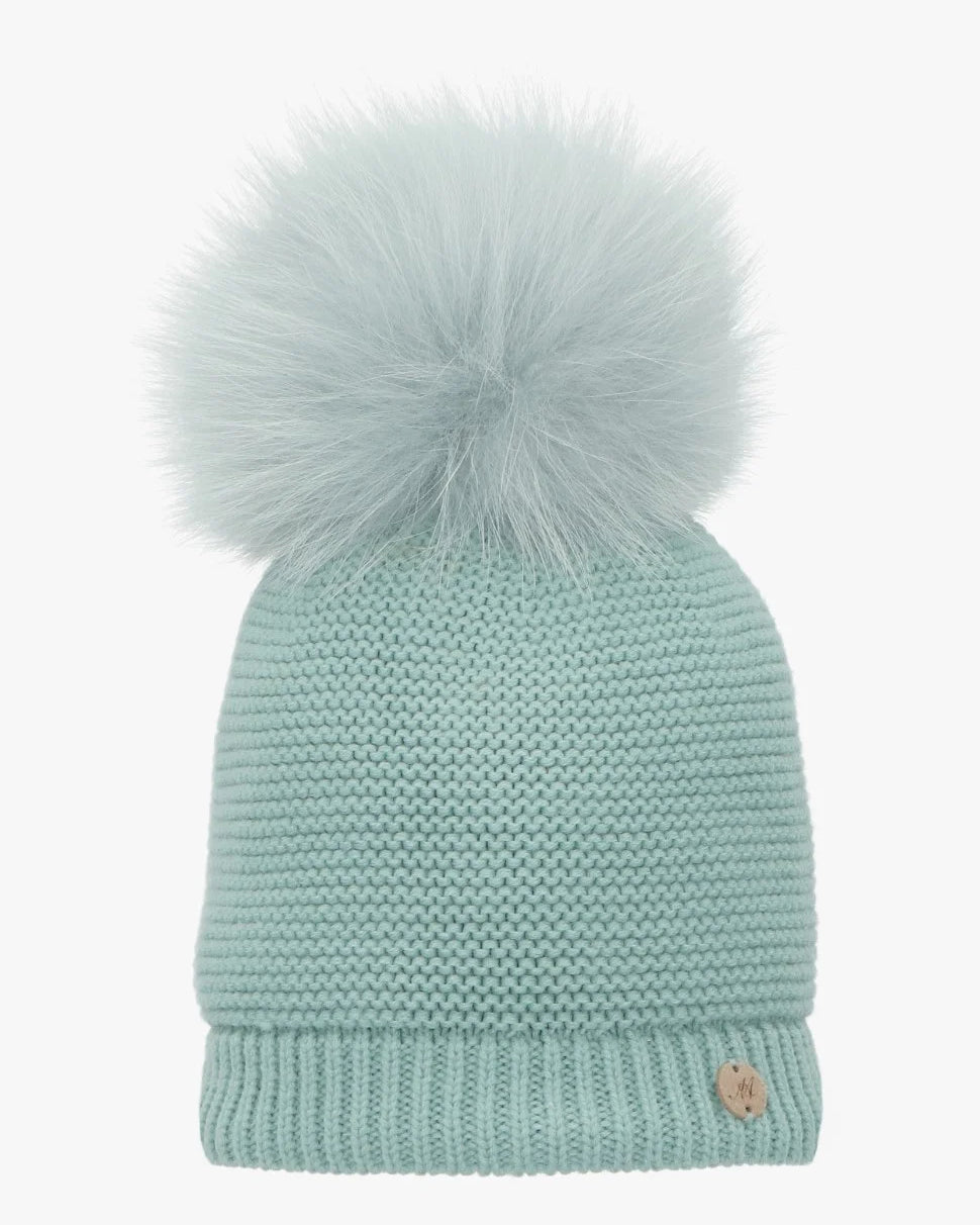 Mint Single Pom Hat from tors childrens wear aw23 collection by spanish brand martin aranda
