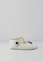 Boys White Shoes With Navy Yacht Motif by Baypods from tors childrens wear