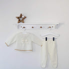 cream 3 piece knitted set