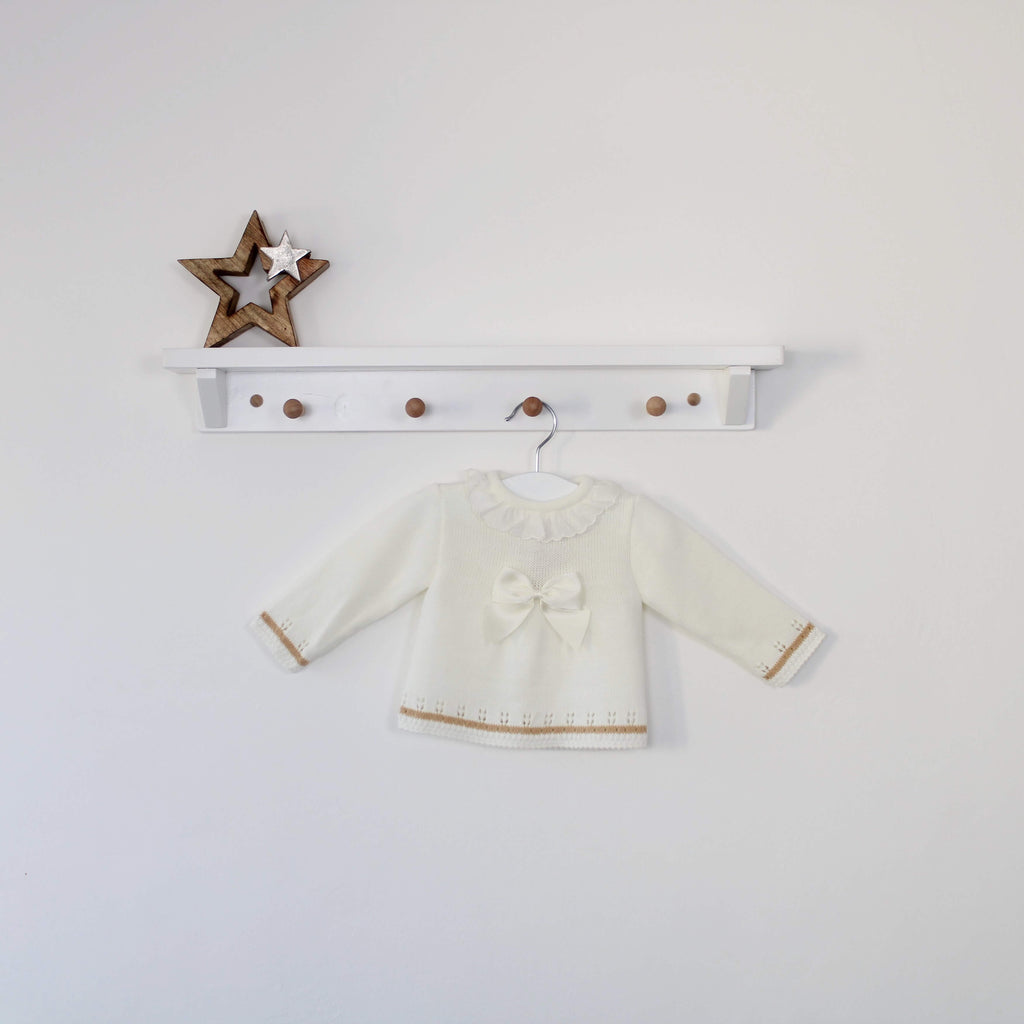 cream 3 piece knitted set