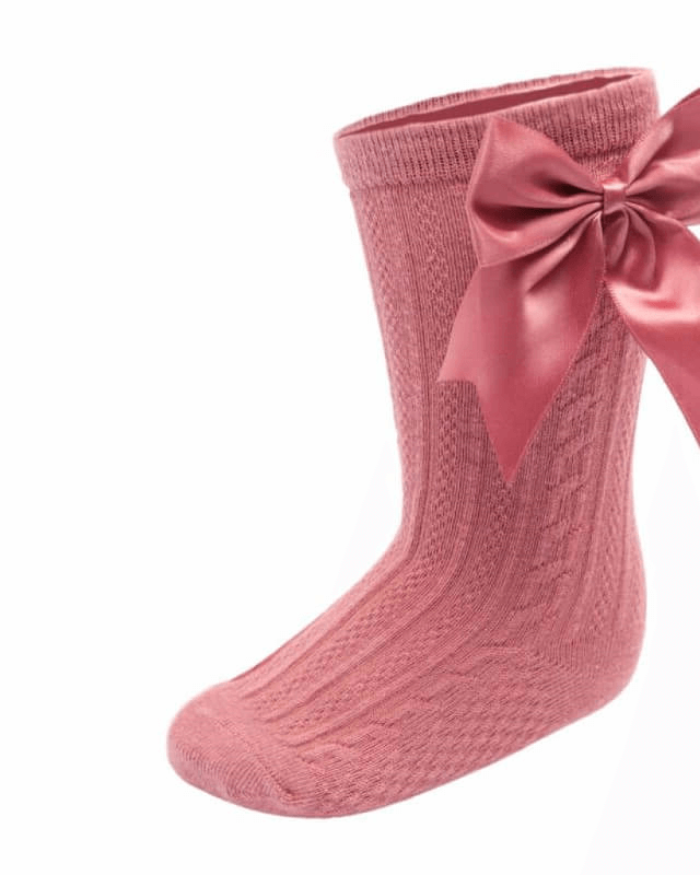 elegance dusky bow socks