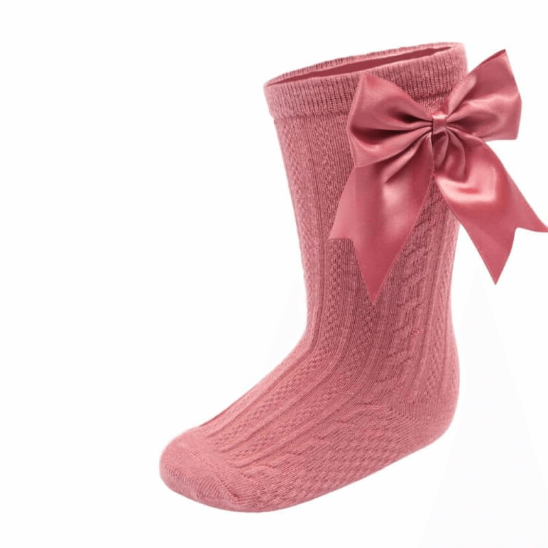 elegance dusky bow socks