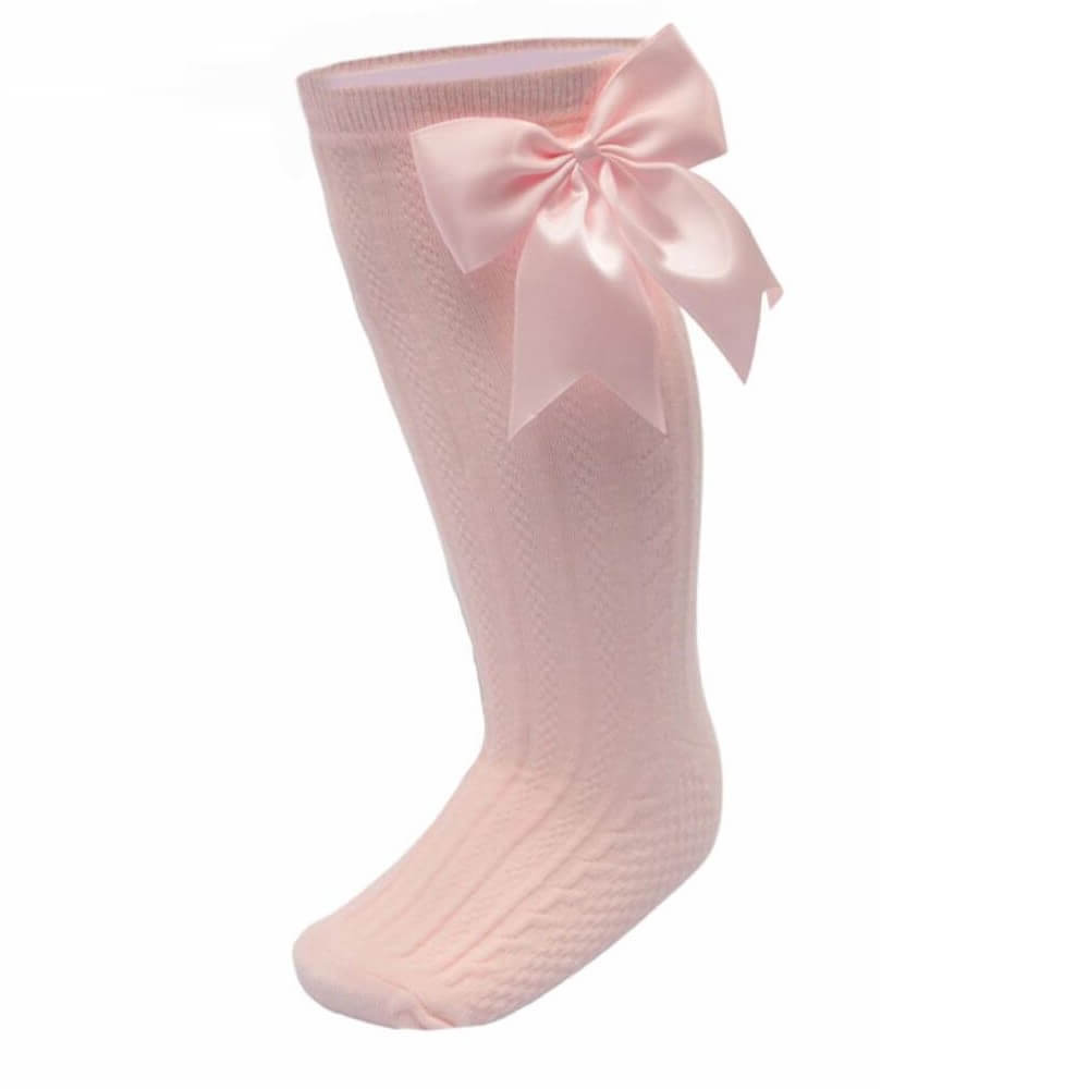 elegance pink bow socks