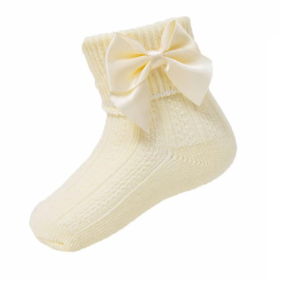 lemon bowed ankle socks from tors childrens wear