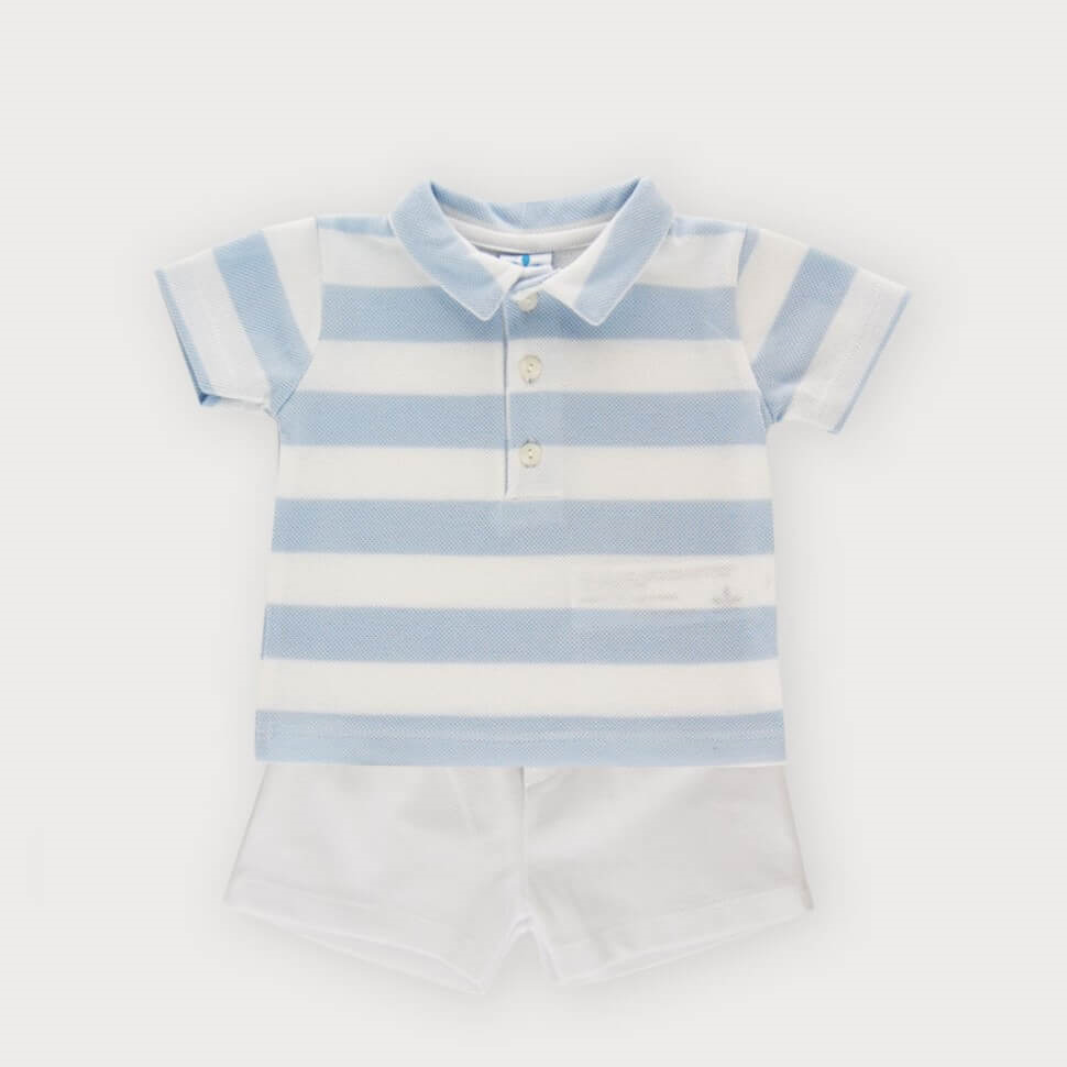 sky striped T-Shirt & Shorts Set by sardon from tors childrens wear