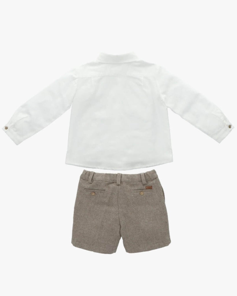 boys white Shirt and Shorts Set by martin aranda 