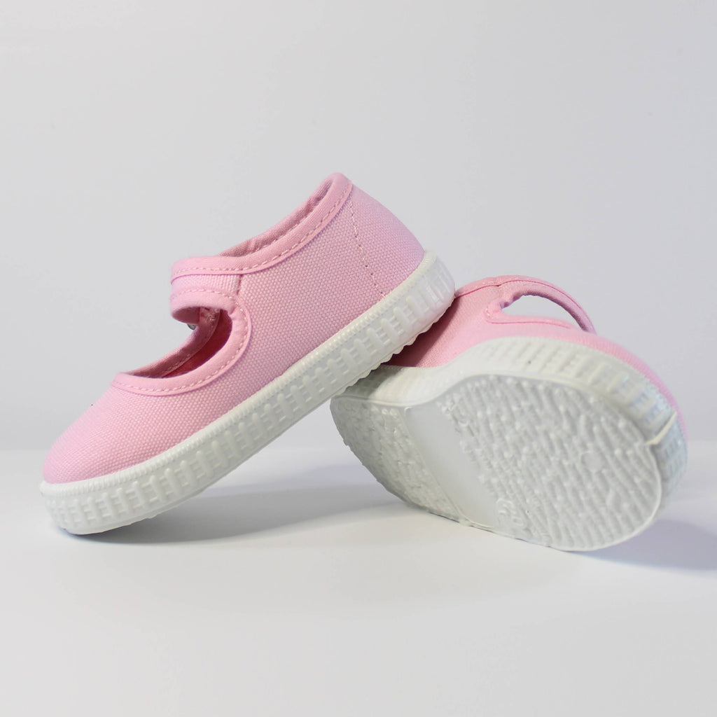 pink canvas mary jane's