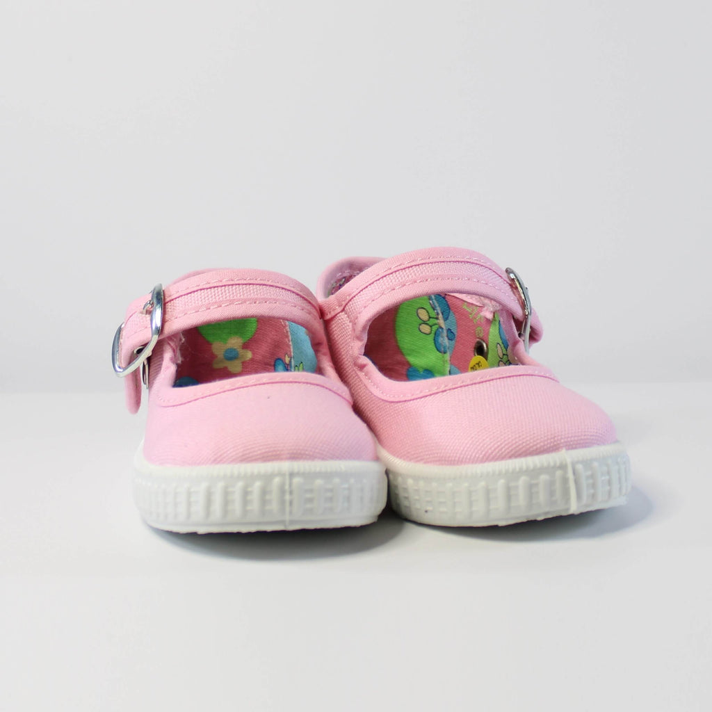 pink canvas mary jane's