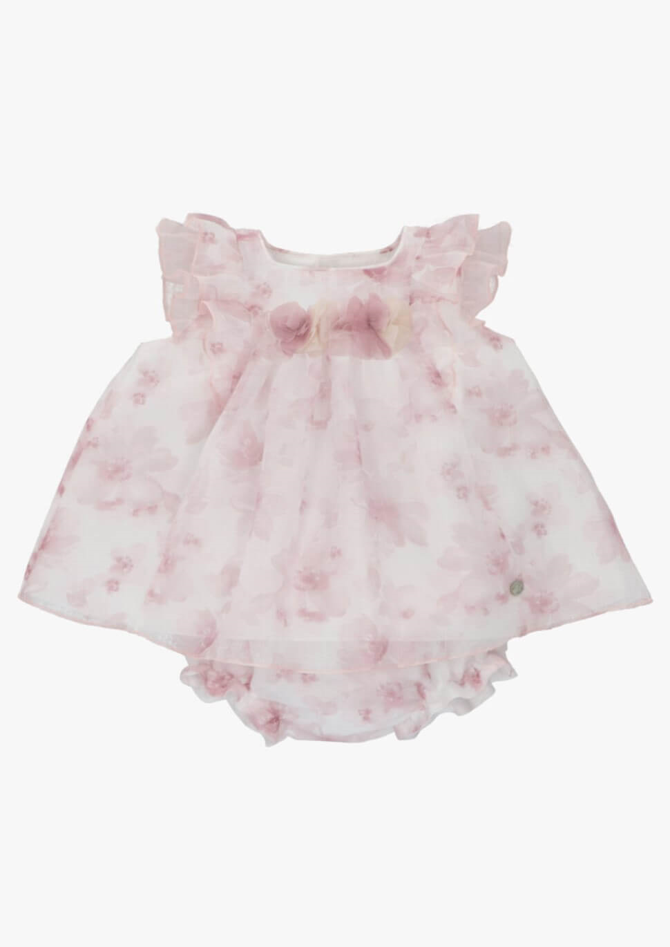 powder pink dress and bloomers set by spanish brand martin aranda available at tors childrens wear