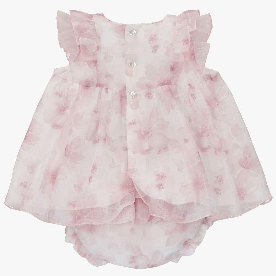 powder pink dress and bloomers set by spanish brand martin aranda get yours now at tors childrens wear