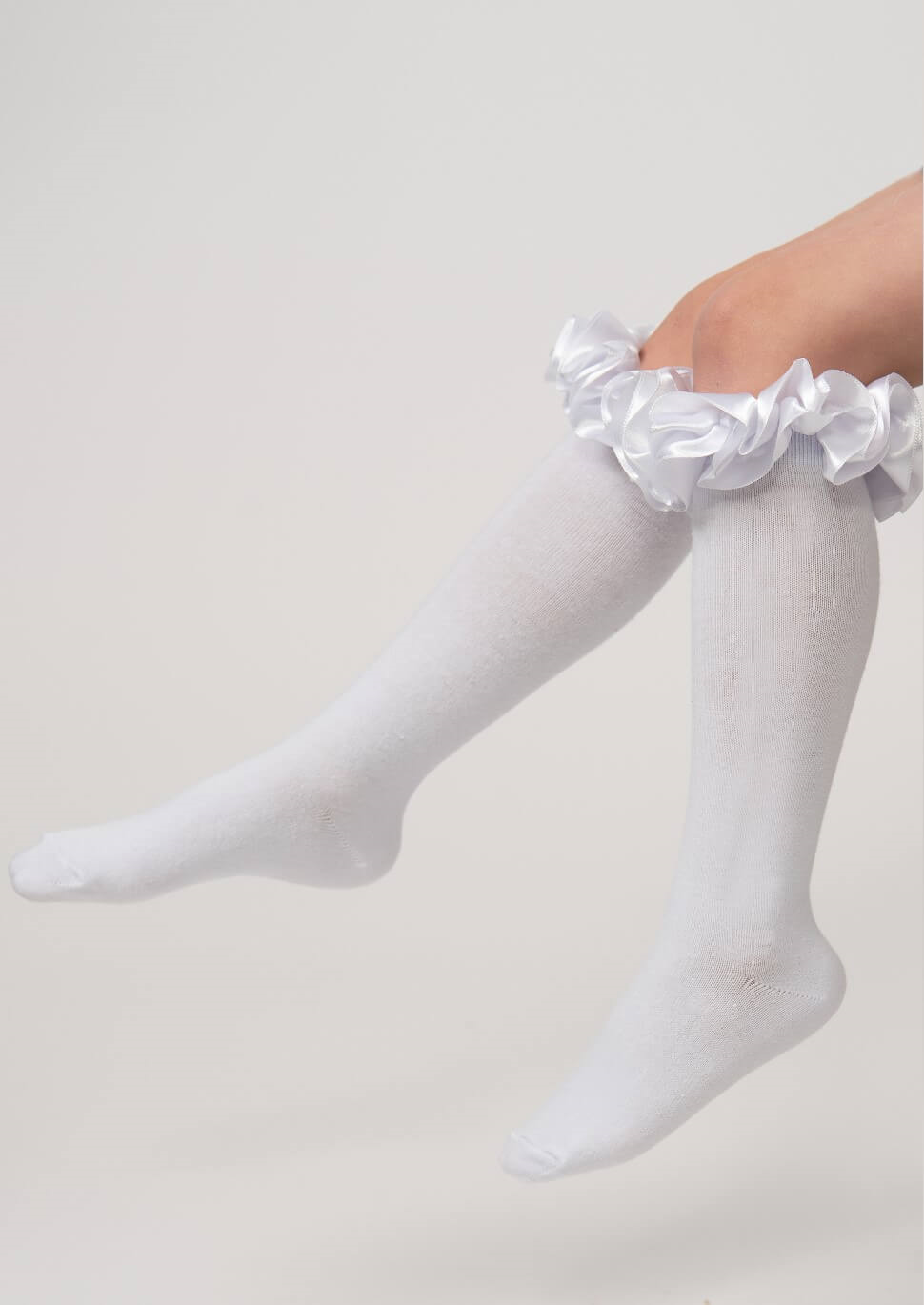 ruffle ribbon knee high socks by caramelo kids