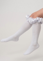 ruffle ribbon knee high socks by caramelo kids