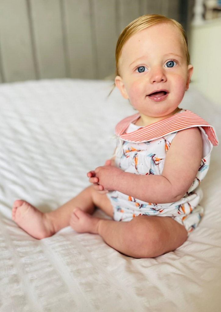 tors childrens wear brand rep True modelling the boys belle romper by dbb collections