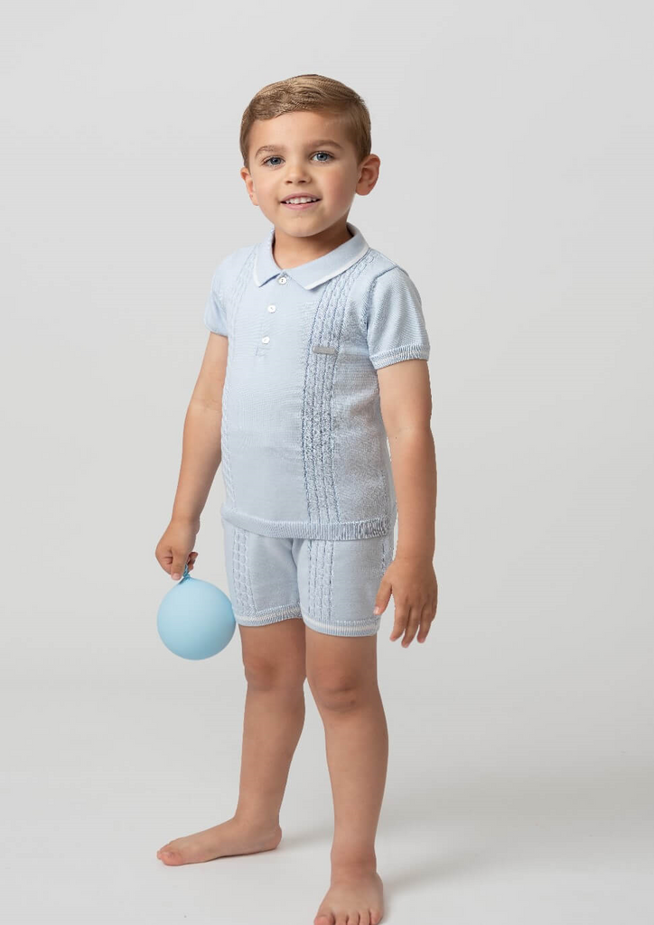 tors childrens wear sky cable knit polo set from caramelo kids