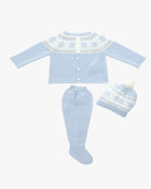 Tors childrens wear "Carlos" Sky Knitted Pram Set by martin aranda