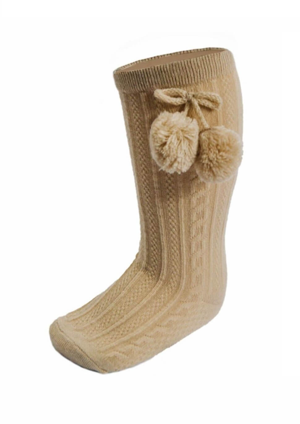 Elegance Coffee Pom Socks