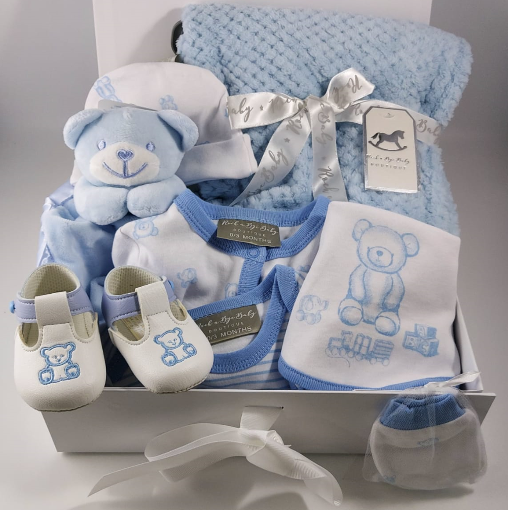 welcome baby boys gift box