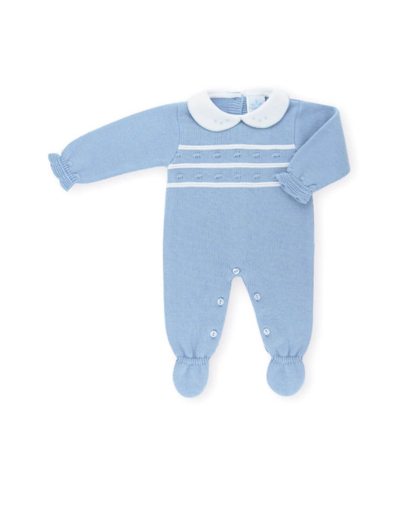 tors childrens wear "Leo" Sky Knitted Romper