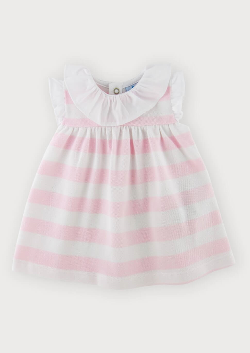 sardon pink and white striped summer dress