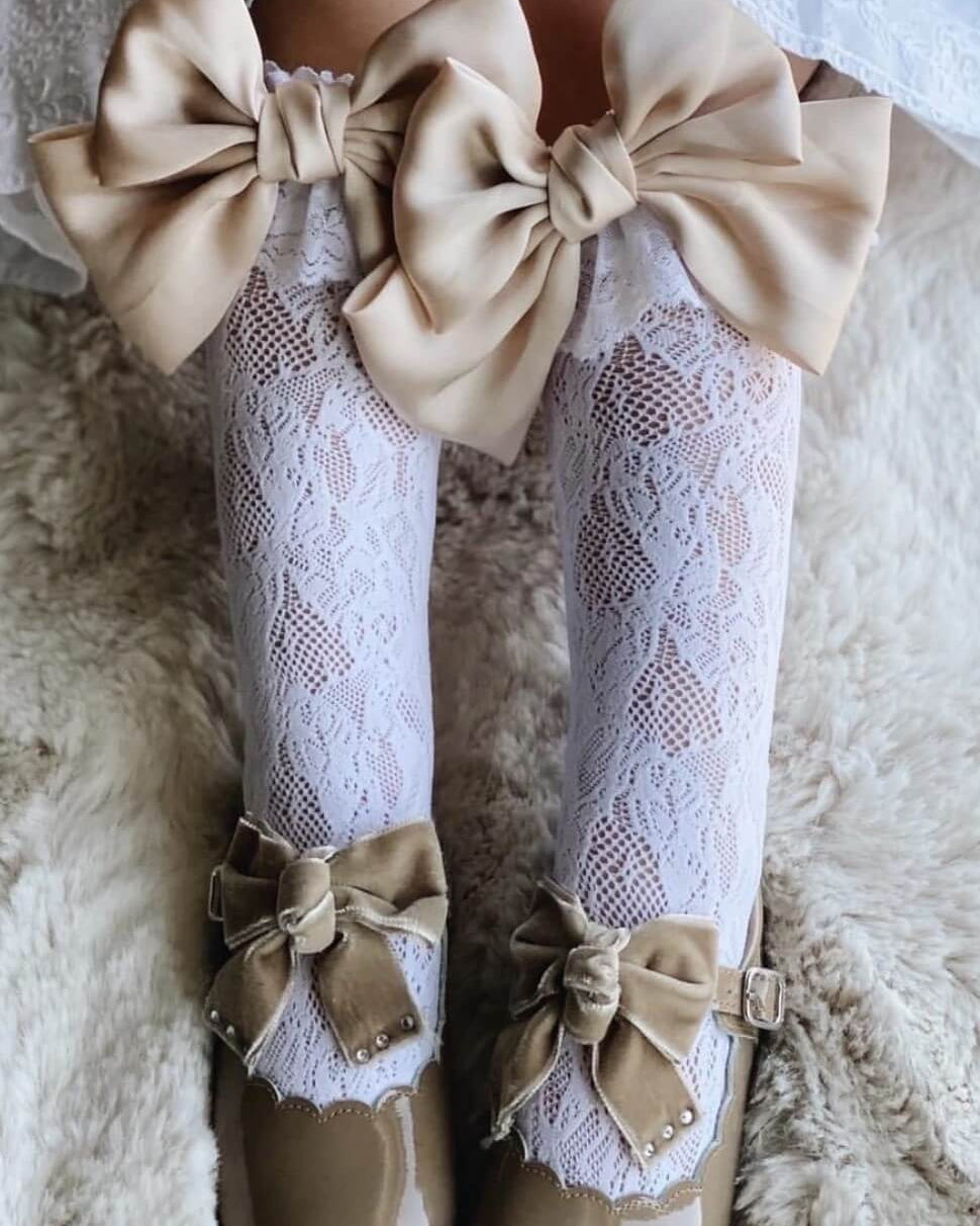 Lola Lace Socks With Satin Bows