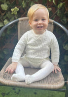 tors childrens wear ivory short knit romper by spanish brand martin aranda