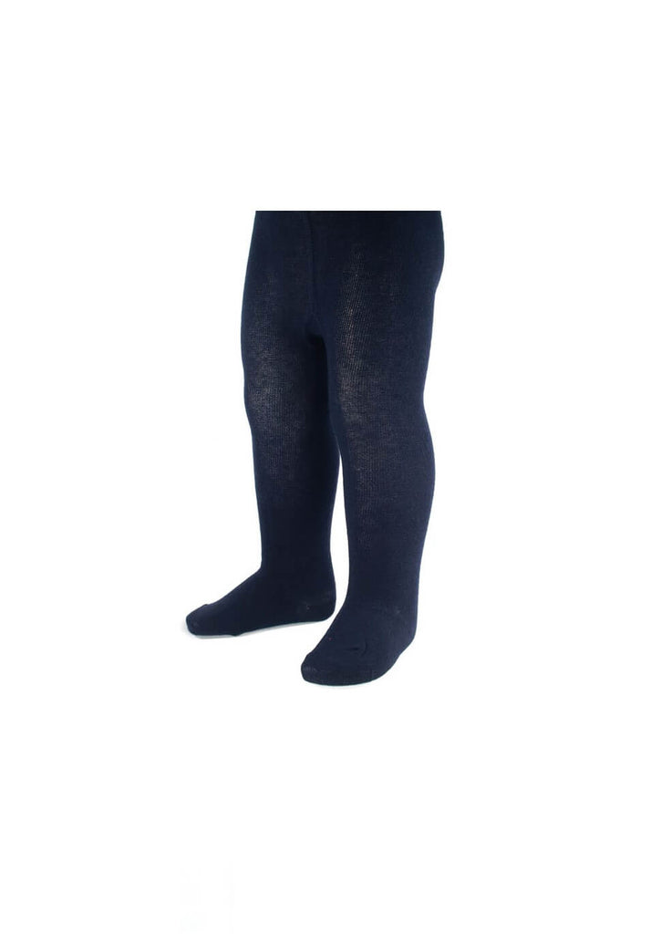 Navy Cotton Rich Tights